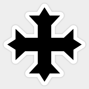 Coptic cross (black) Sticker